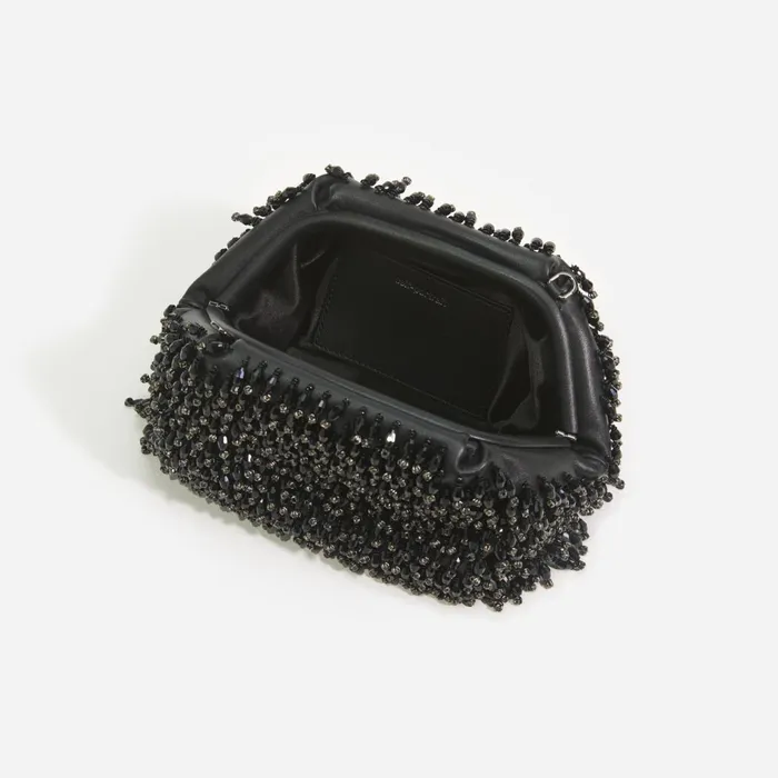 Self Portrait Handbags Black Crystal Clutch Black 8211 Women