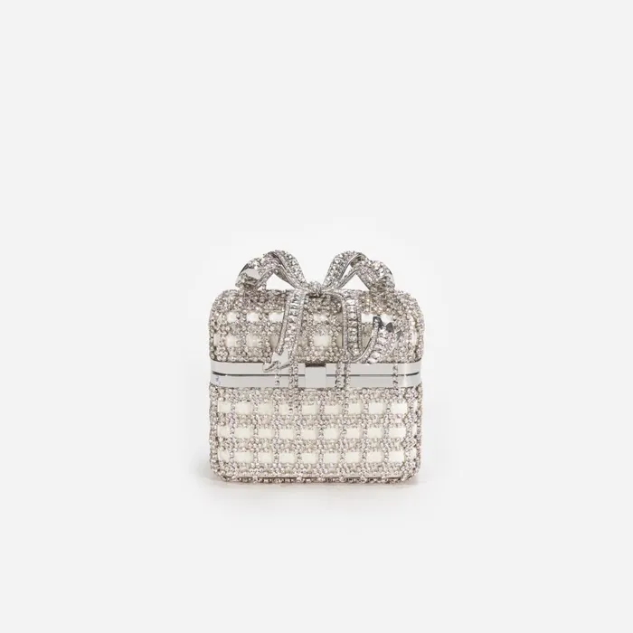 Self Portrait Handbags Champagne Crystal Vanity Case 8211 Women