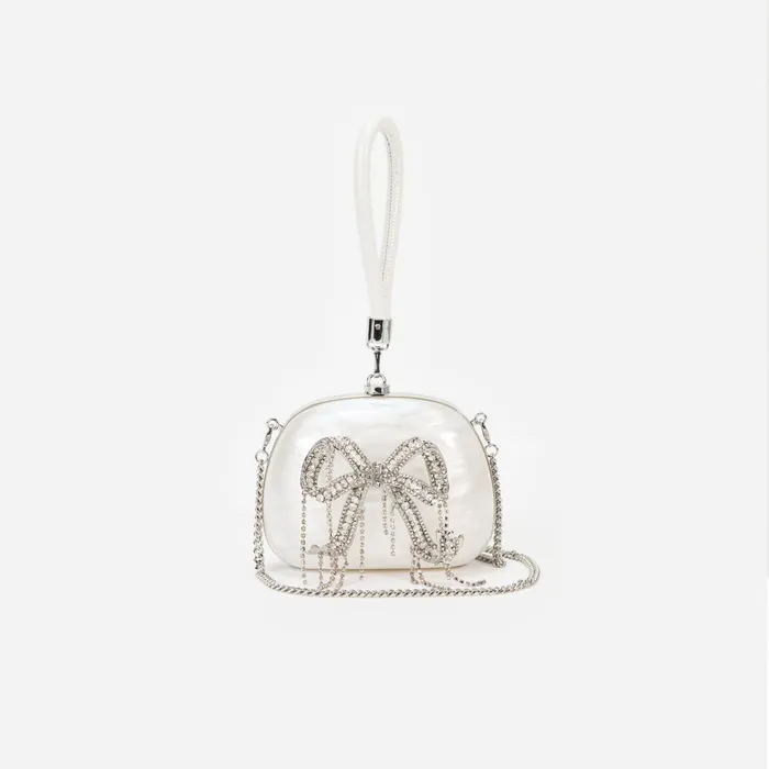 Self Portrait Handbags Pearl Top Handle Clutch Bag 8211 Women