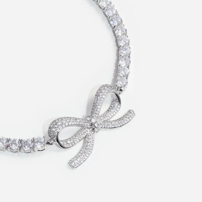 Self Portrait Jewellery Diamante Bow Tennis Choker 8211 Women