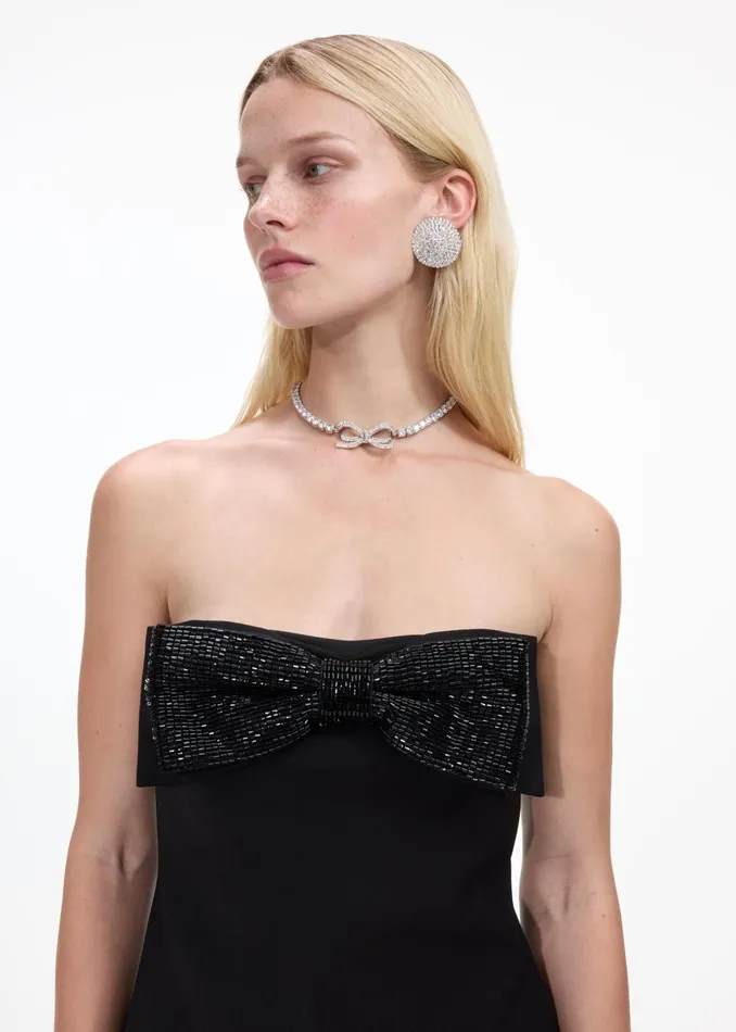 Self Portrait Jewellery Diamante Bow Tennis Choker 8211 Women