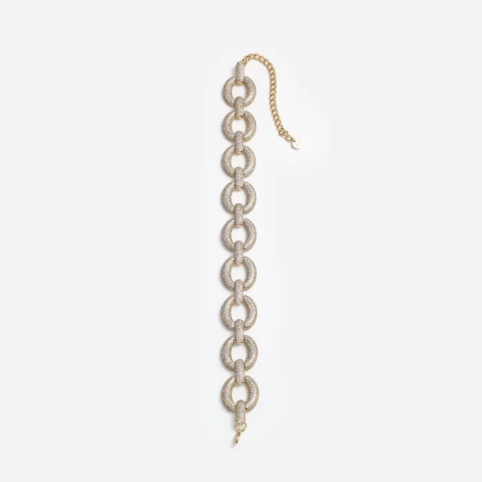 Self Portrait Jewellery Gold Crystal Link Choker 8211 Women