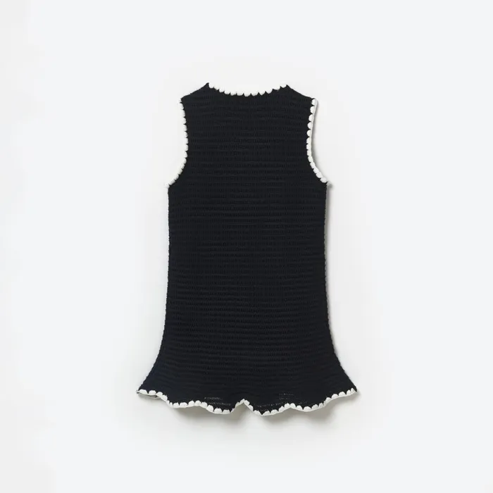 Self Portrait Navy Crochet Mini Dress 8211 Kids