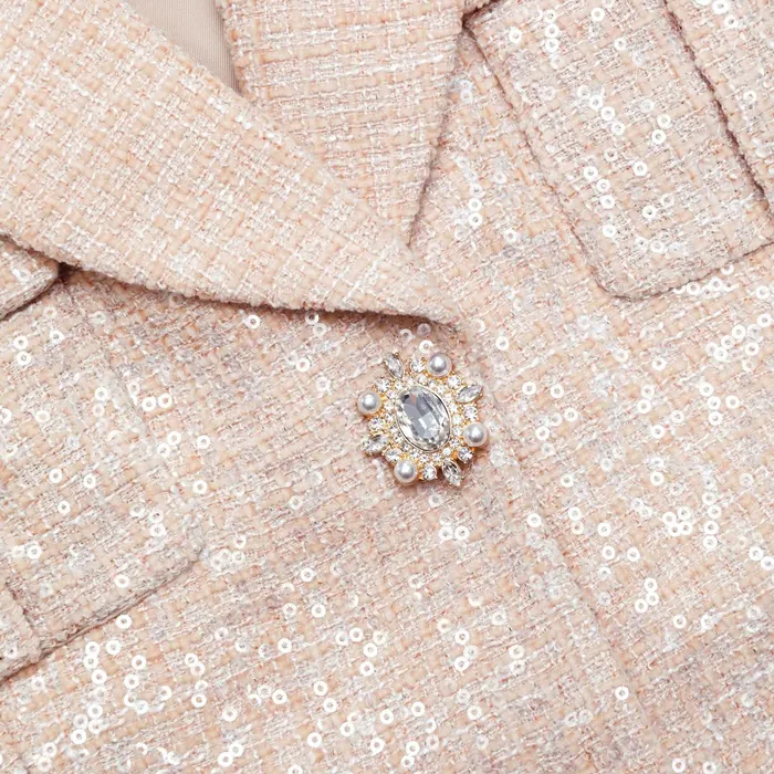 Self Portrait Outerwear Sequin Boucle Jacket 8211 Women