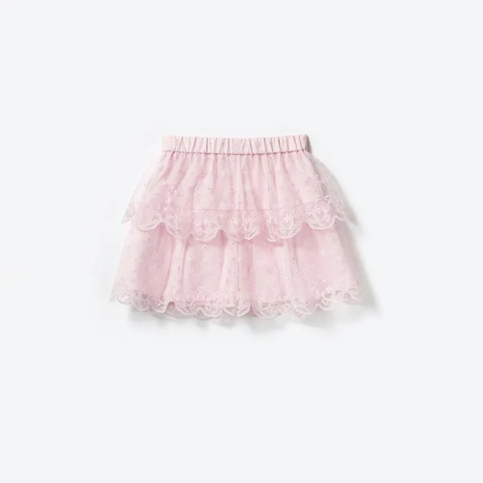 Self Portrait Pink Bow Mesh Mini Skirt 8211 Kids