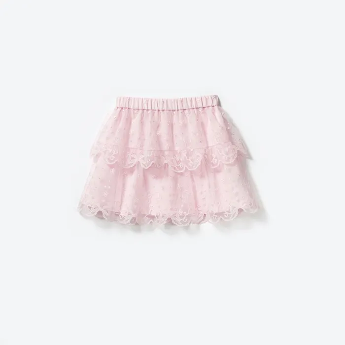 Self Portrait Pink Bow Mesh Mini Skirt 8211 Kids