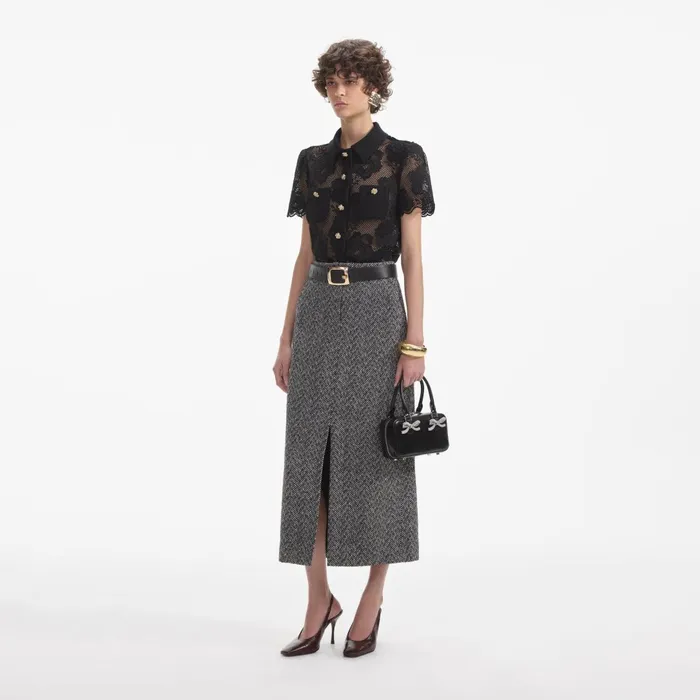 Self Portrait Tops Black Lace Top 8211 Women