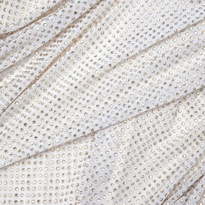 Self Portrait Tops Champagne Rhinestone Mesh Top Cream 8211 Women