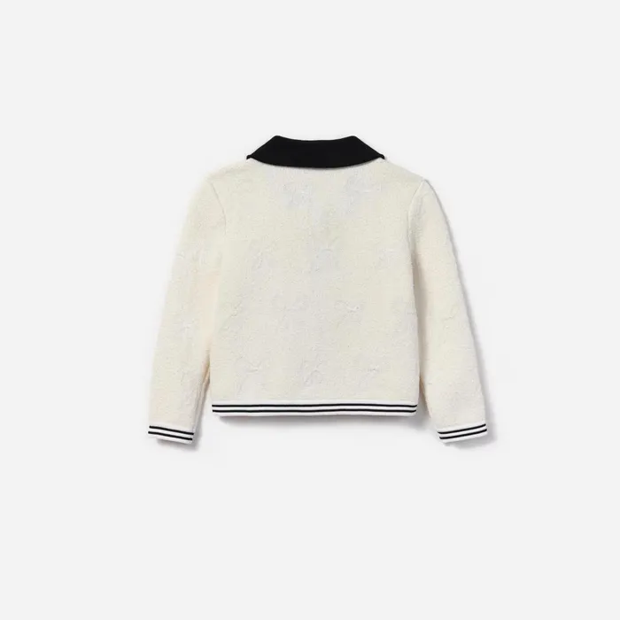 Self Portrait White Jacquard Cardigan 8211 Kids