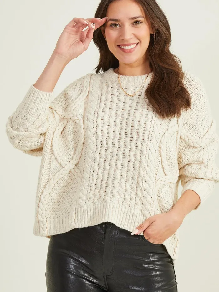 Sharon Sweater Ivory Women Altar039d State Pullovers