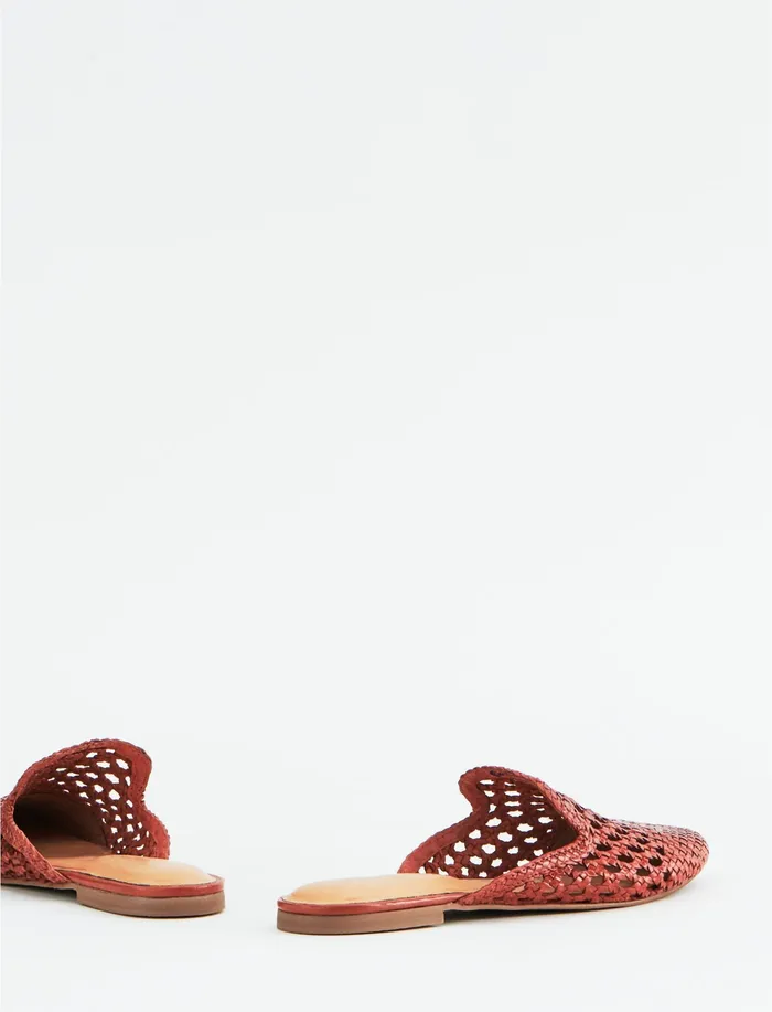 Shoes Lucky Brand Women Salt Umber Lilianna Leather Flat Slides Light Brown