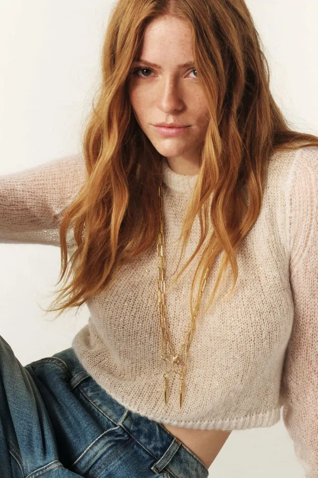 Short Sweater Diego OffWhite Women Baandsh Sweaters and Cardigans