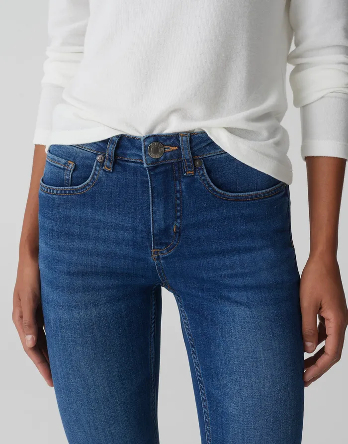 Skinny Jeans ELMA STRONG BLUE Low Rise aus stretchigem BCI Cotton Mix Jeans OPUS Damen Skinny Jeans ELMA STRONG BLUE Low Rise aus stretchigem BCI Cotton Mix Jeans OPUS Damen