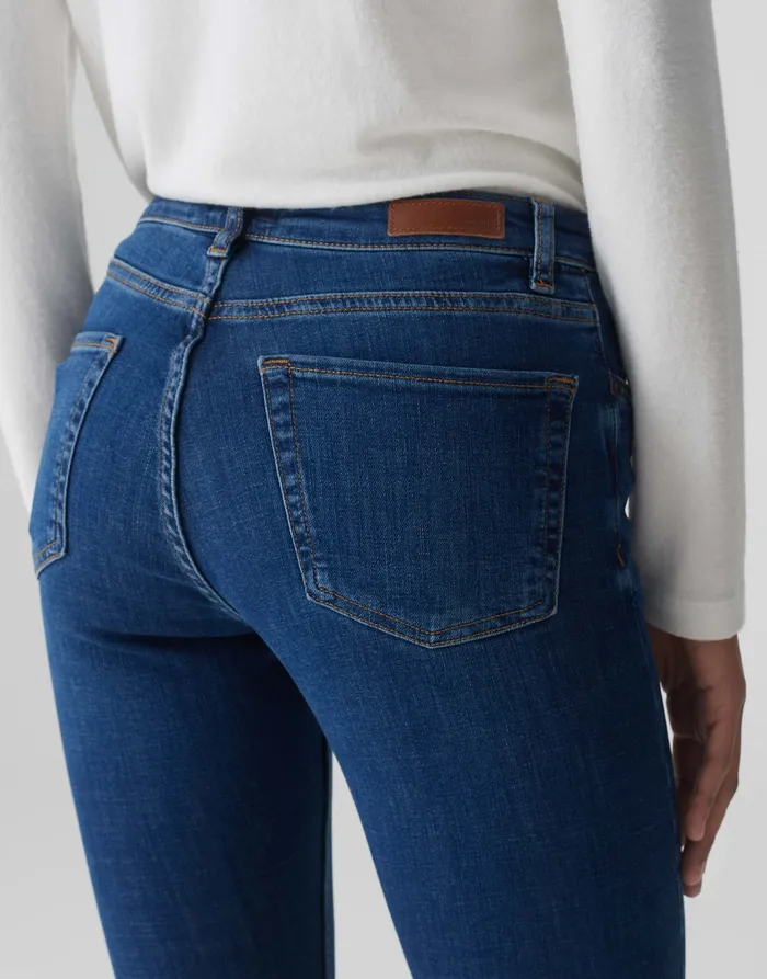 Skinny Jeans ELMA STRONG BLUE Low Rise aus stretchigem BCI Cotton Mix Jeans OPUS Damen Skinny Jeans ELMA STRONG BLUE Low Rise aus stretchigem BCI Cotton Mix Jeans OPUS Damen