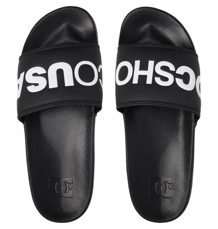 Slides Men DC Shoes DC Slides Blackwhite