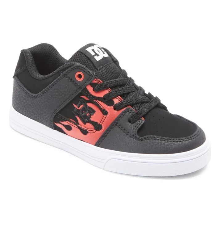 Sneakers Kids DC Shoes Boy039s Pure Elastic Waist Lace Shoes Redgreygrey