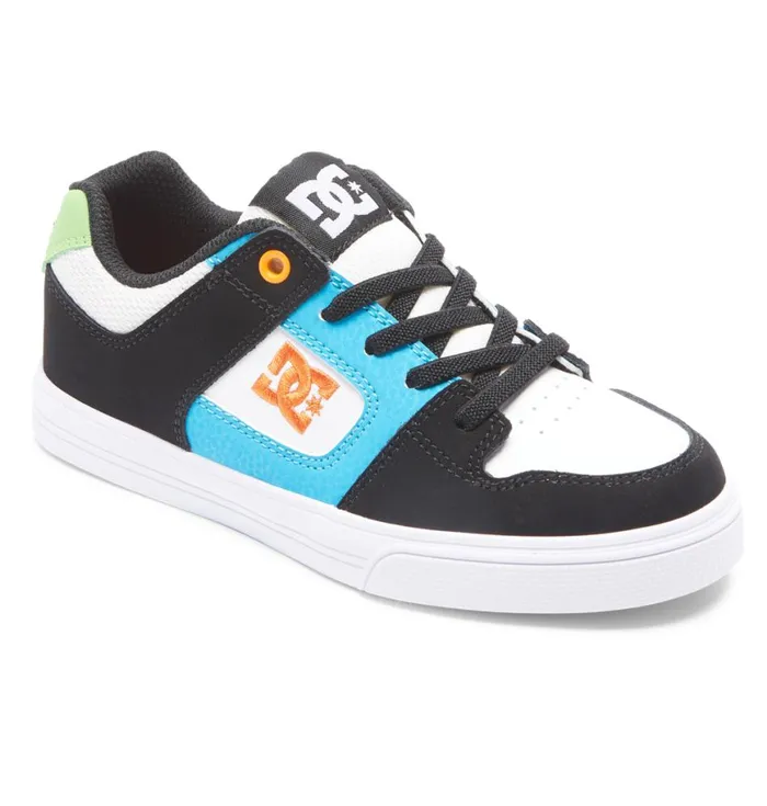 Sneakers Kids DC Shoes Boy039s Pure Elastic Waist Lace Shoes Whiteblackblue