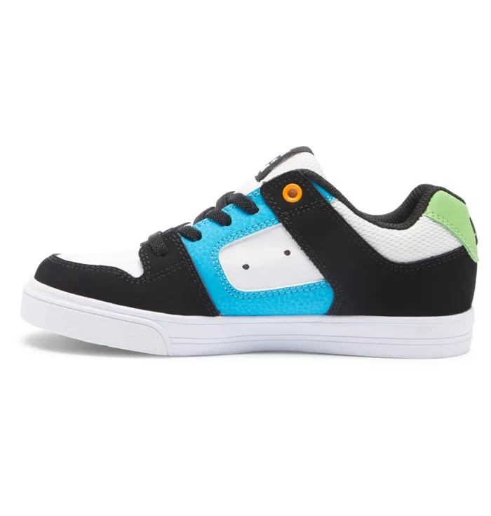 Sneakers Kids DC Shoes Boy039s Pure Elastic Waist Lace Shoes Whiteblackblue