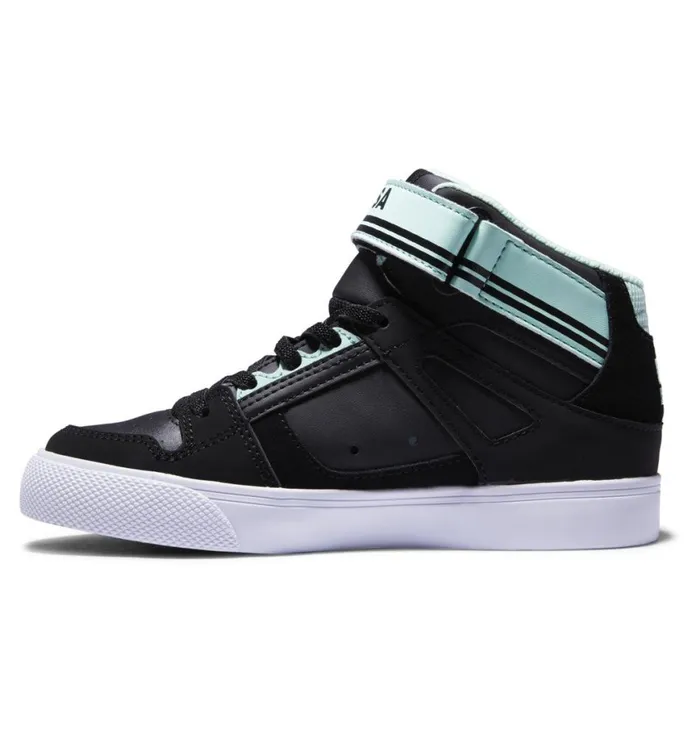 Sneakers Kids DC Shoes Girls Pure High Elastic Lace Shoes Blackgreen