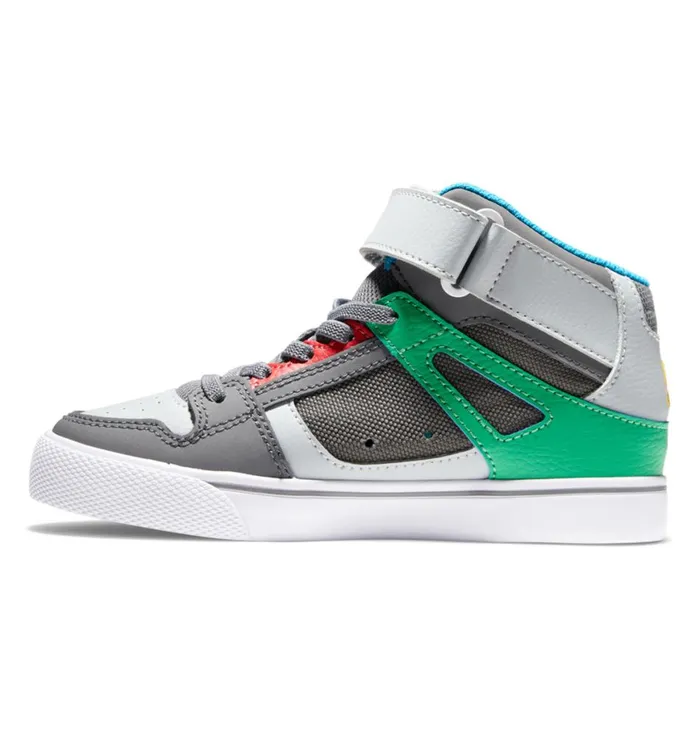 Sneakers Kids DC Shoes Pure High Elastic Waist Lace HighTop Shoes Greygreen