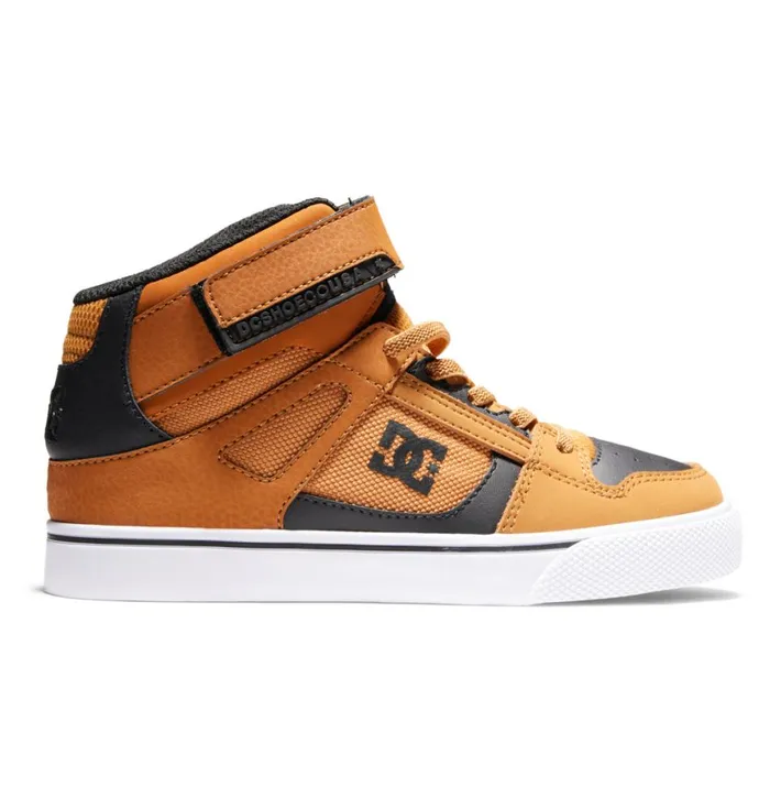 Sneakers Kids DC Shoes Pure High Elastic Waist Lace HighTop Shoes Wheatblack
