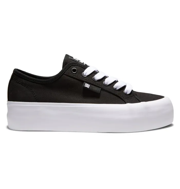 Sneakers Women DC Shoes Manual Platform Shoes Blackwhite