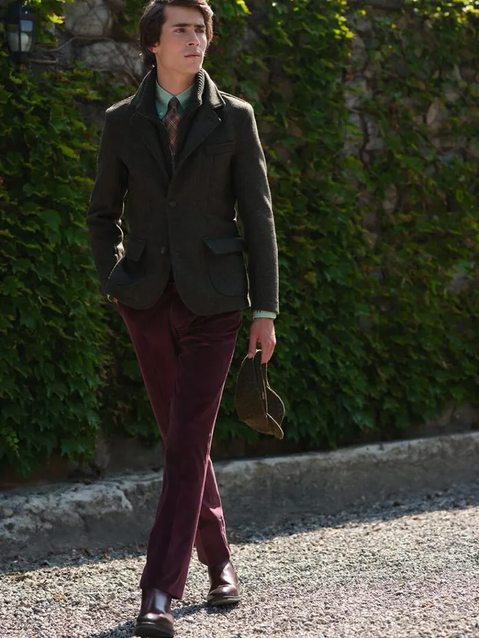 Soft Corduroy Dress Trouser Plum Men Paul Stuart Pants