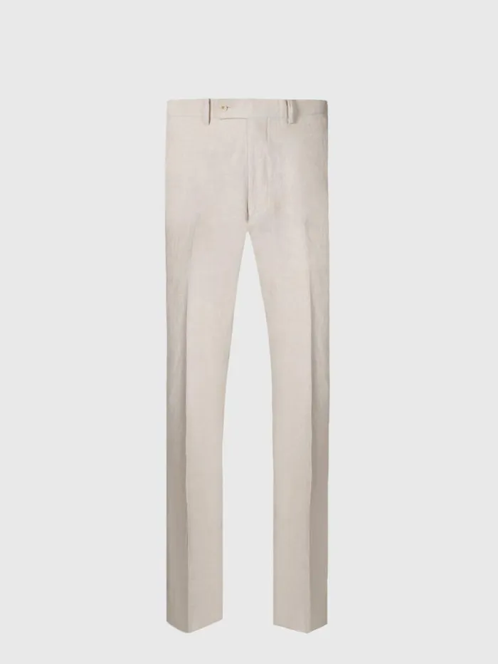 Soft Linen Canvas Dress Trouser Tan Men Paul Stuart Dress Pants