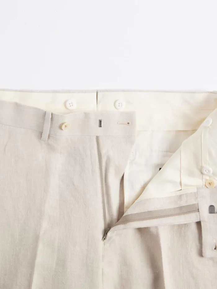 Soft Linen Canvas Dress Trouser Tan Men Paul Stuart Dress Pants
