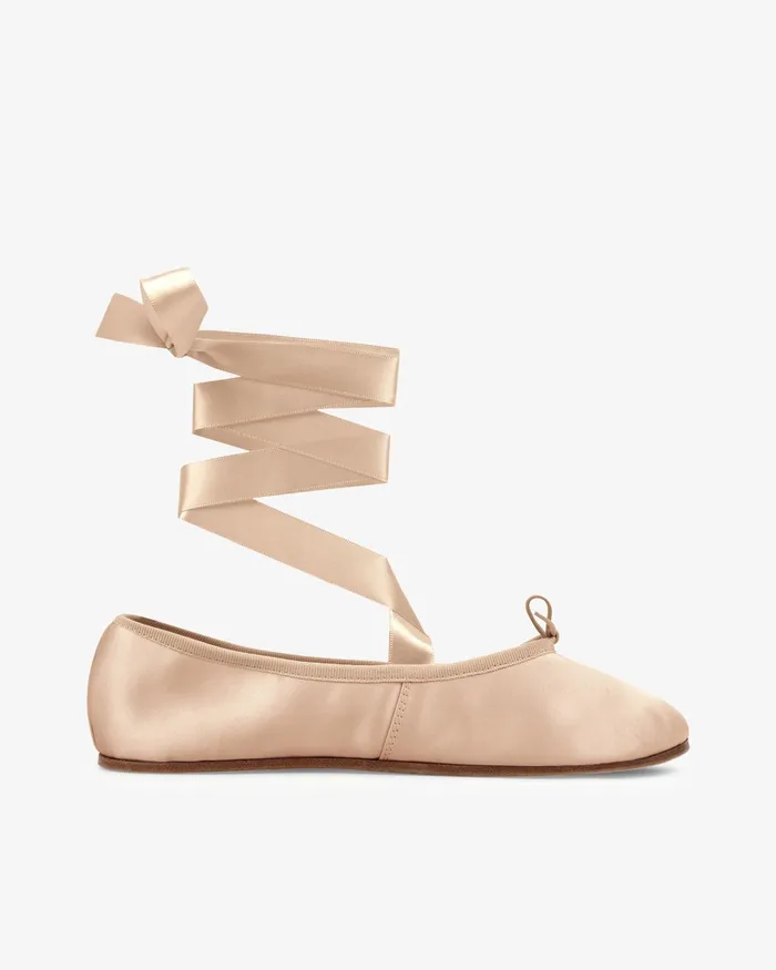 Sophia Ballet Flats 8211 Satin Beige Women Repetto Ballet Flats
