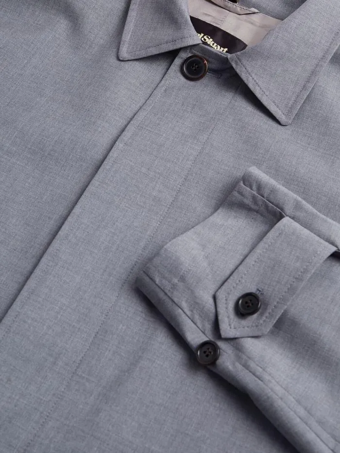 Storm System Short Trench Coat Grey Men Paul Stuart Overcoats Storm System Short Trench Coat Grey Men Paul Stuart Overcoats