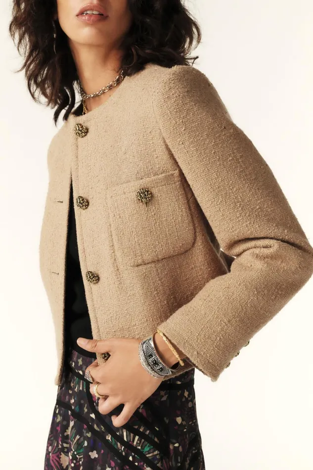 Structured Jacket Meredith Red Women Baandsh Jackets and Coats