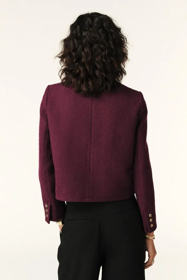 Structured Jacket Meredith Red Women Baandsh Jackets and Coats