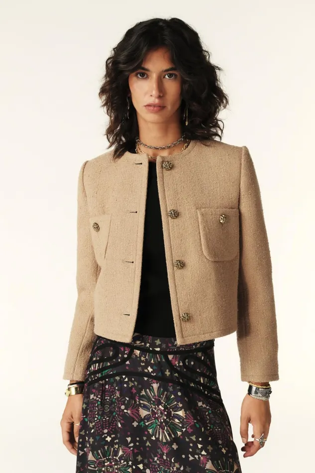 Structured Jacket Meredith Red Women Baandsh Jackets and Coats