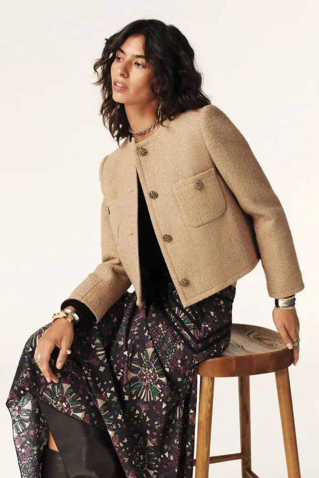 Structured Jacket Meredith Red Women Baandsh Jackets and Coats