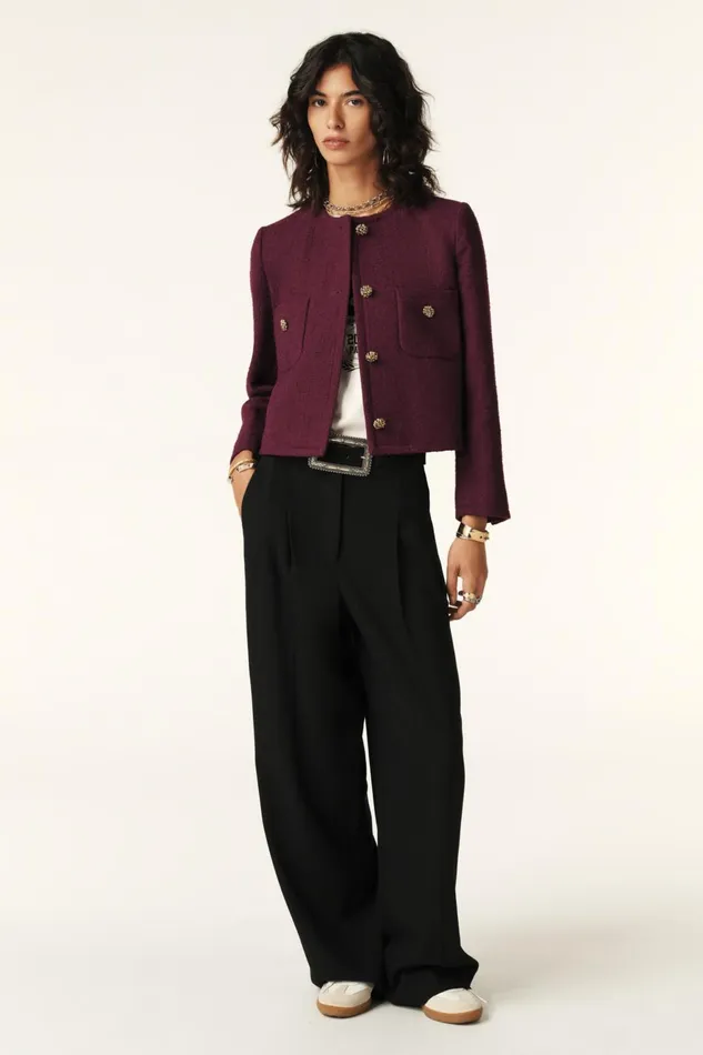 Structured Jacket Meredith Red Women Baandsh Jackets and Coats