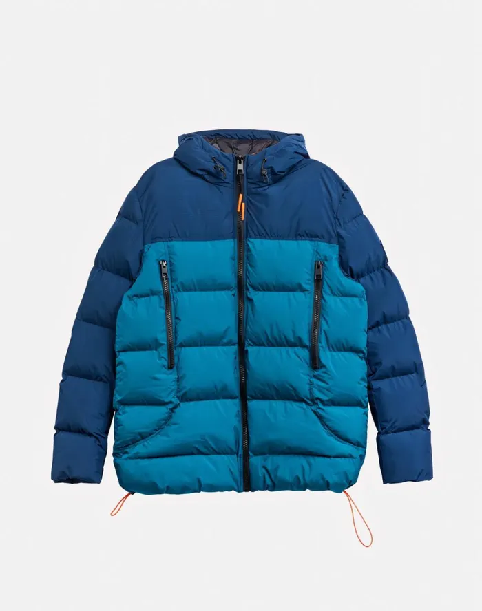 Sundek 200 Gr Hooded Padded Jacket Dark Teal 01 Man Jackets