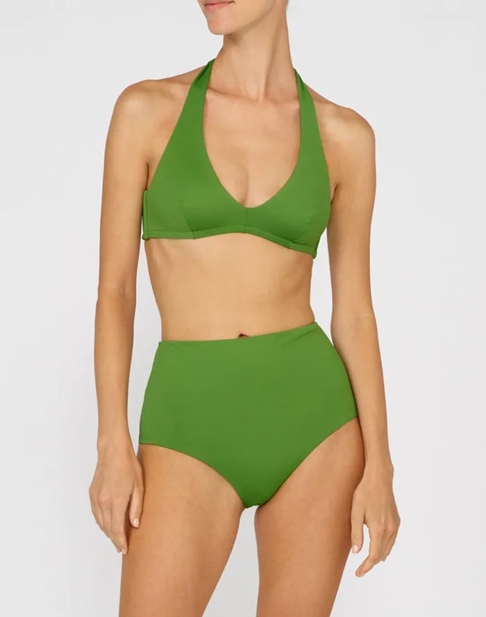 Sundek American Top With Wide Straps Posidonia Woman Solid Color Bikini