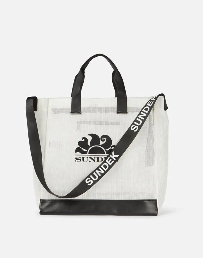 Sundek Big Mesh Beach Bag White 01 ManWoman Bags