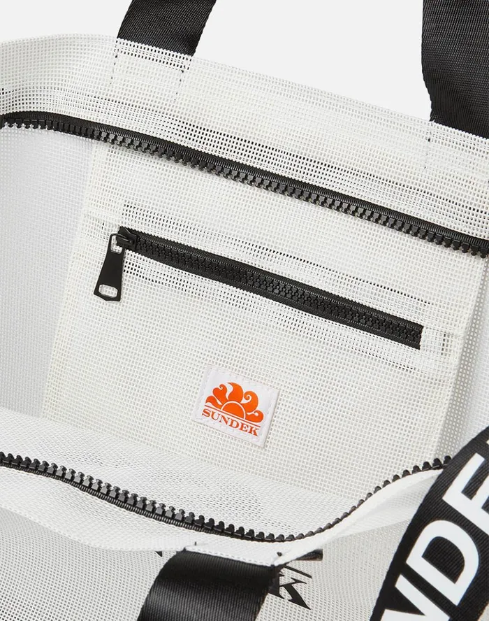 Sundek Big Mesh Beach Bag White 01 ManWoman Bags