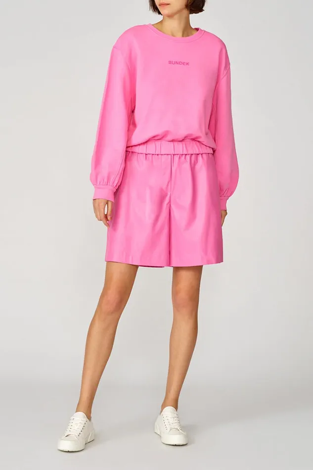 Sundek Big Sleeves Fleece Oleander Woman Sweatshirts