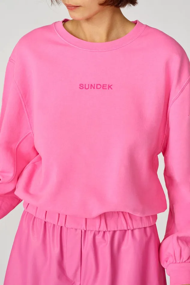 Sundek Big Sleeves Fleece Oleander Woman Sweatshirts