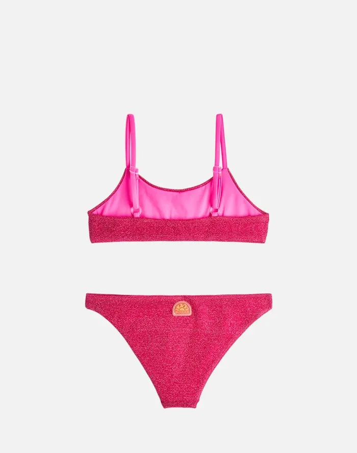 Sundek Bikini With Bandeau Top And Standard Briefs Hibiscus WomanGirl Mini Me