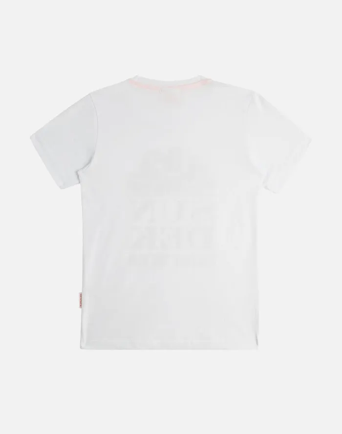 Sundek Camo Print Mini New Logo Crew Neck TShirt White ManBoy Mini Me