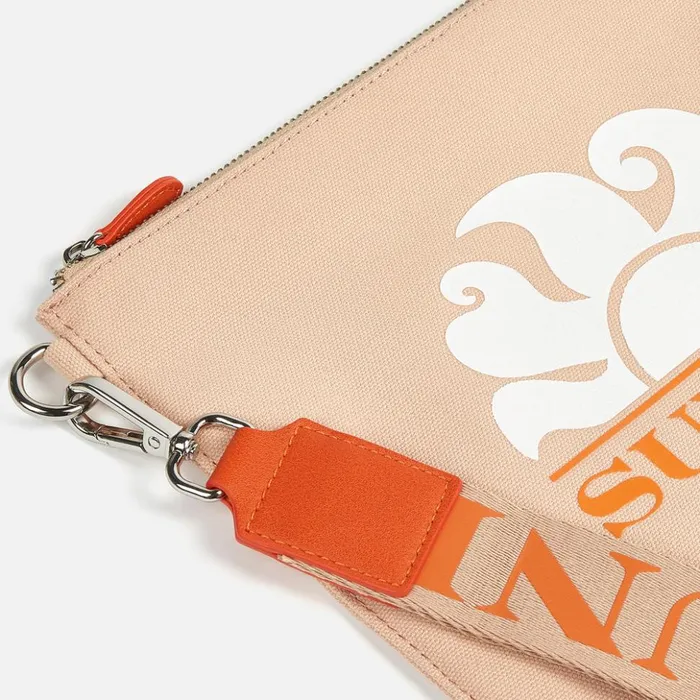 Sundek Canvas Clutch Bag Gerbera 01 Woman Travel Pouches