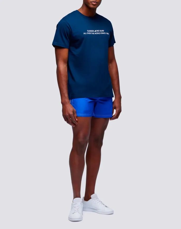 Sundek Capsule Flag Cotton Man039s TShirt Navy Man Tshirts