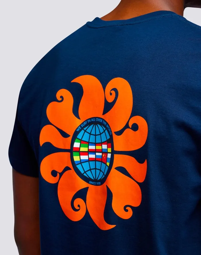 Sundek Capsule Flag Cotton Man039s TShirt Navy Man Tshirts