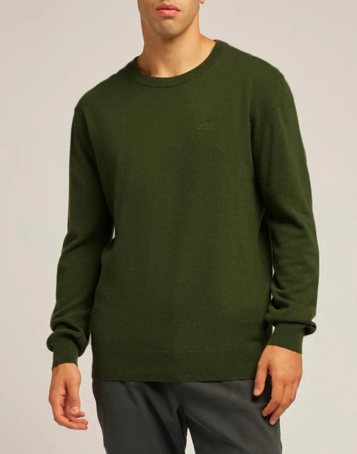 Sundek Cashmere Blend CrewNeck Jumper Dkar Green Man Knitwear