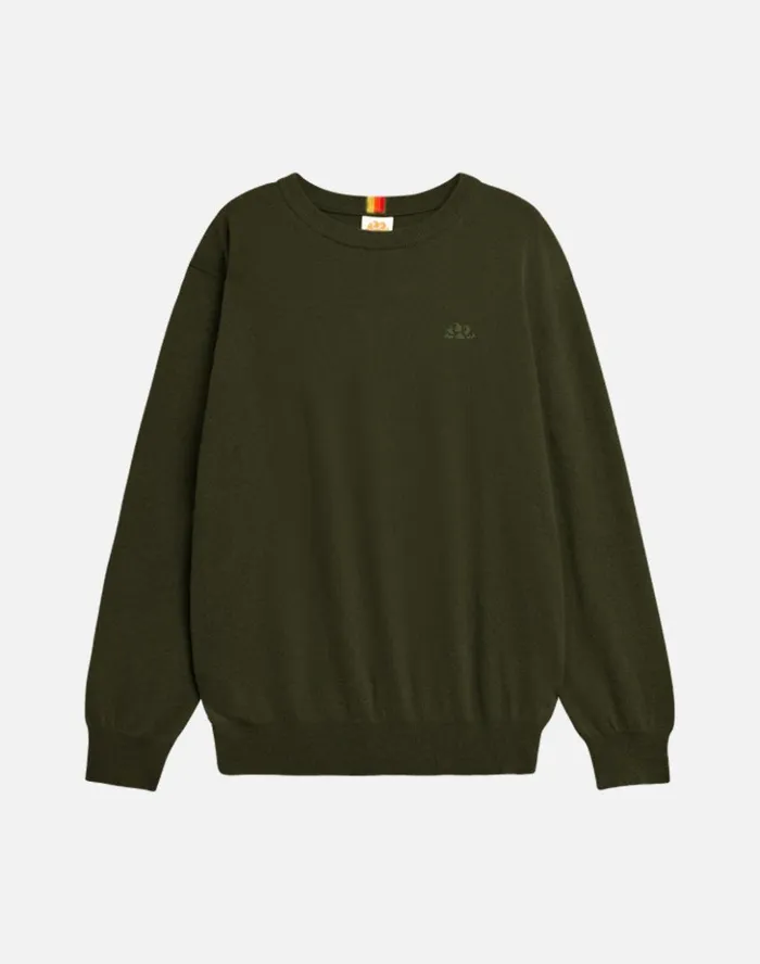 Sundek Cashmere Blend CrewNeck Jumper Dkar Green Man Knitwear