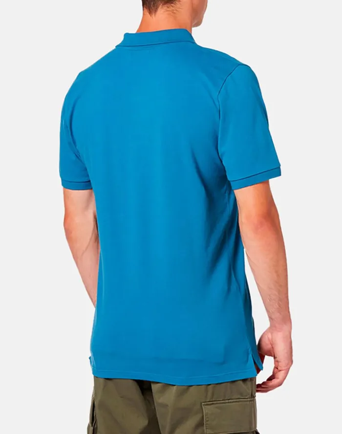 Sundek Chaz Cotton Piqu Polo Shirt Aegean Blue 01 Man Polo Shirt
